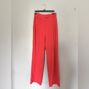 Chic Coral Wide Leg Women's Pants